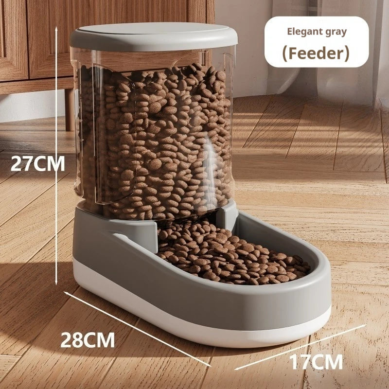 Automatic Pet Feeder And Waterer for Dogs And Cats Non-Electric Flowing Water Pet Supplies Cat Dish Dog Bowl