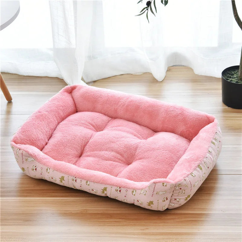 Pet Large Dog Bed Warm House Candy-colored Square Nest Pet Kennel For Small Medium Large Dogs Cat Puppy Plus Size Dog Baskets