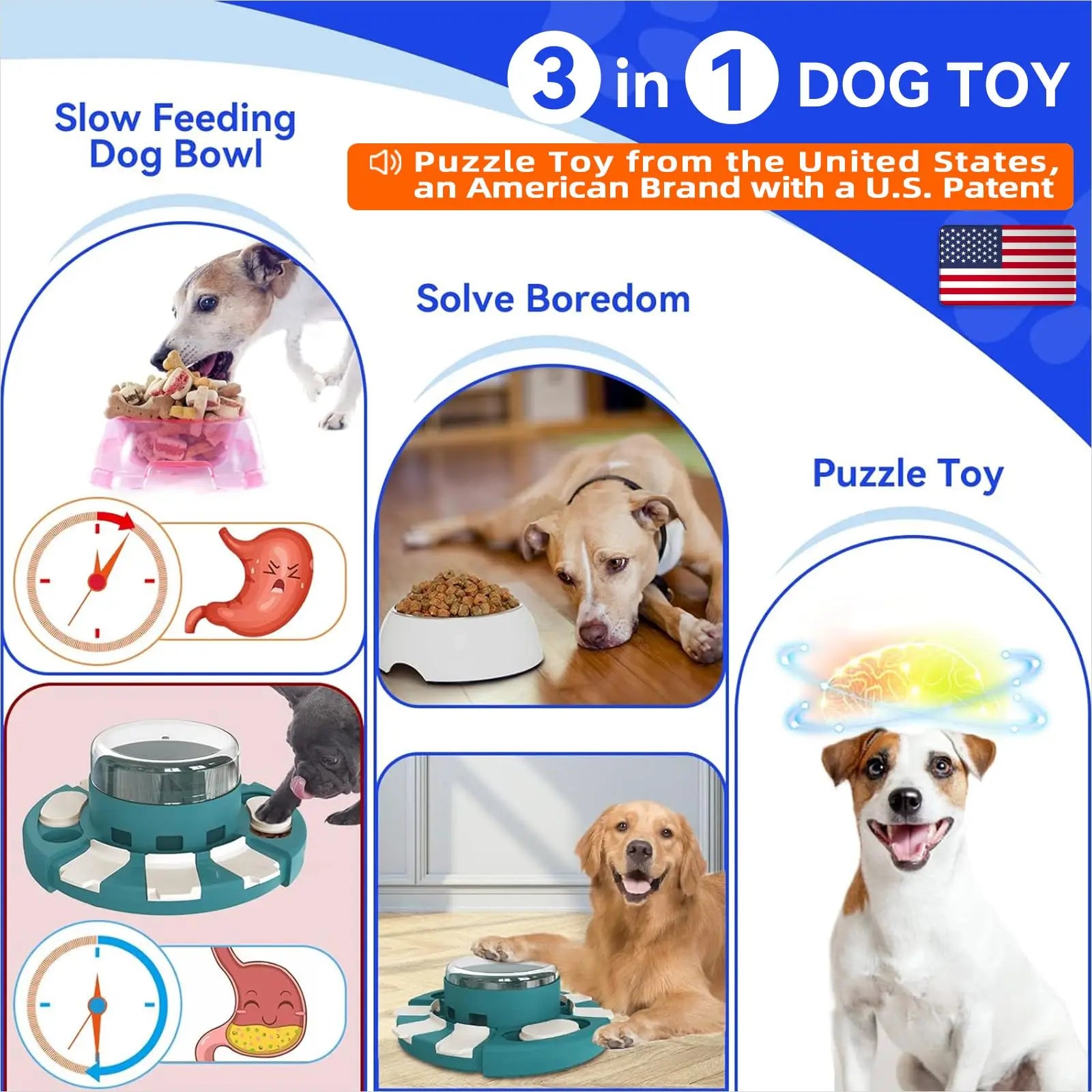 Dog Puzzle 2 in 1 Food Dispenser
