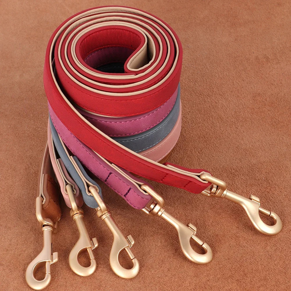 PU Leather Soft Padded Dog Collars