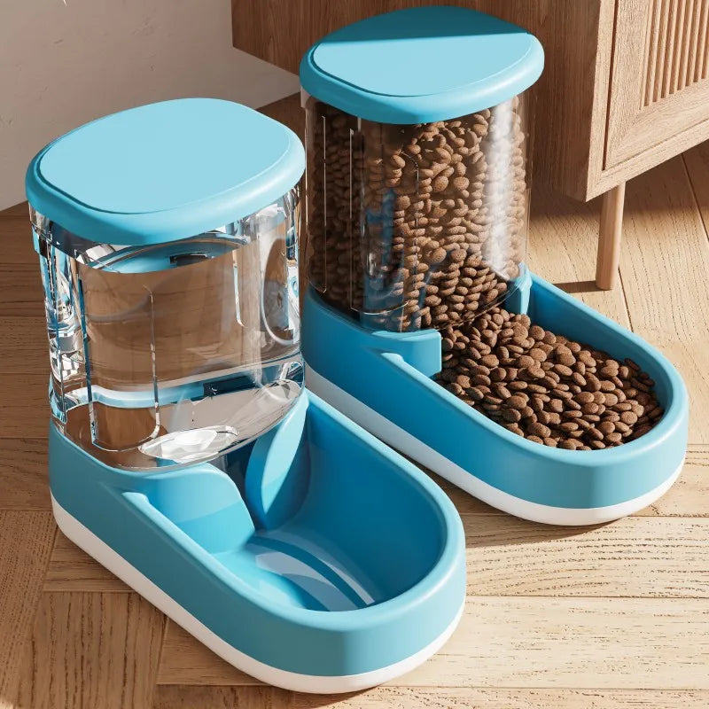 Automatic Pet Feeder And Waterer for Dogs And Cats Non-Electric Flowing Water Pet Supplies Cat Dish Dog Bowl