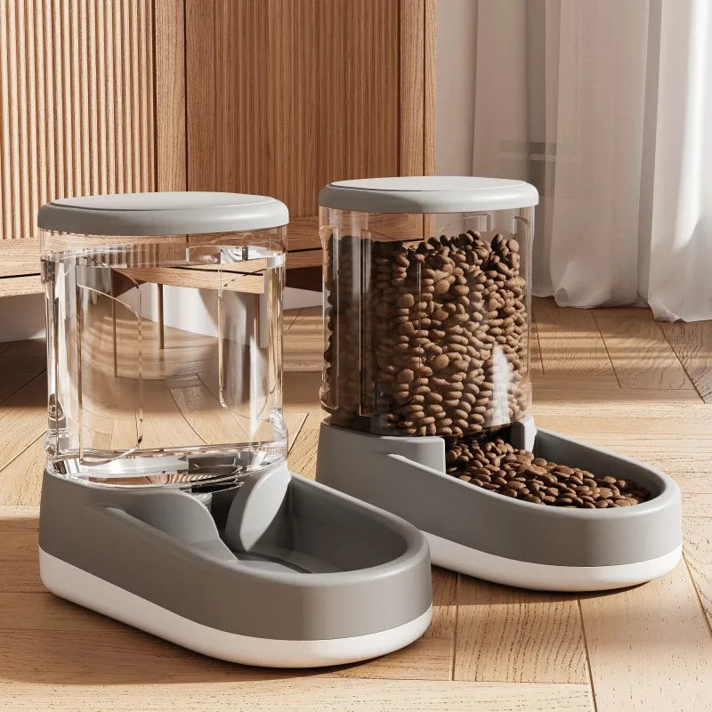 Automatic Pet Feeder And Waterer for Dogs And Cats Non-Electric Flowing Water Pet Supplies Cat Dish Dog Bowl