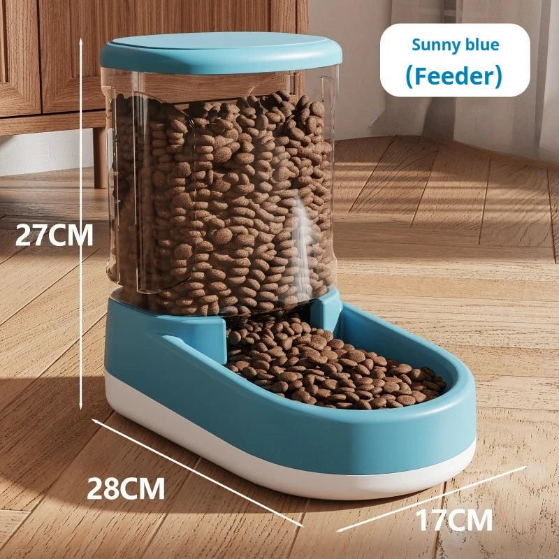 Automatic Pet Feeder And Waterer for Dogs And Cats Non-Electric Flowing Water Pet Supplies Cat Dish Dog Bowl