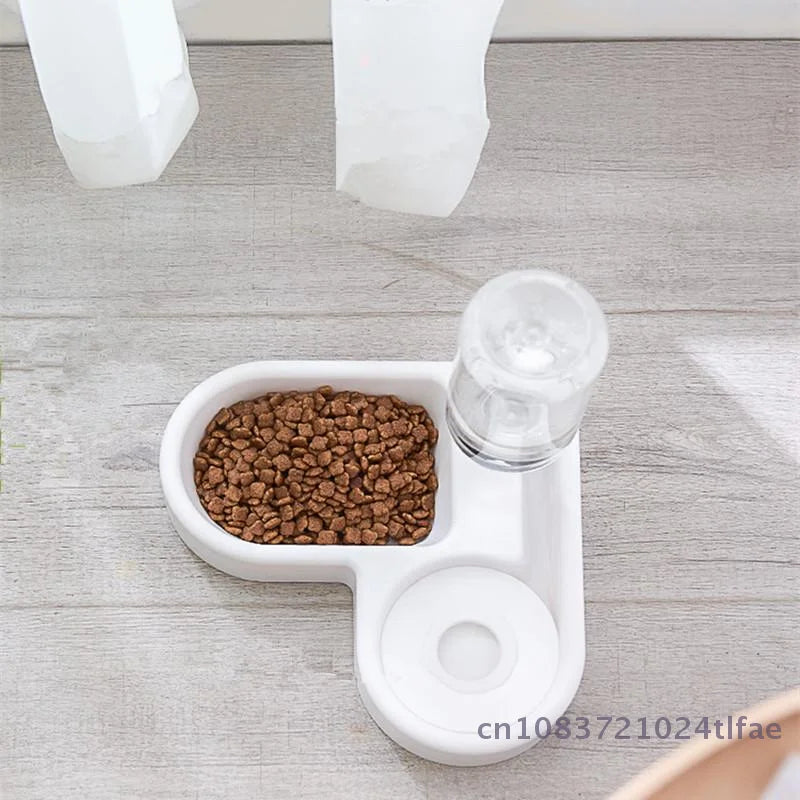 Automatic 2-in-1 Pet Bowl for Dogs And Cats Multi-functional Food And Water Container Love Feeder with Waterer