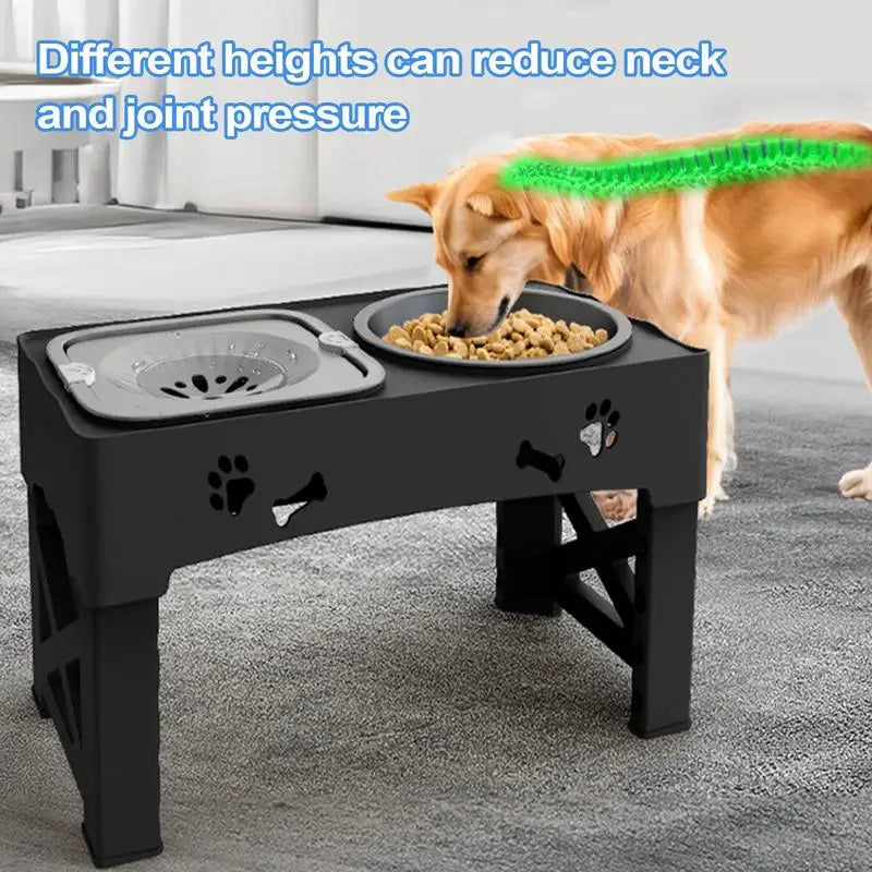 Dog Bowls Elevated Raised Dog Bowl Stand With Slow Feeder Bowl Pet Waterer Feeding Supplies For Small Medium Animal Kittens