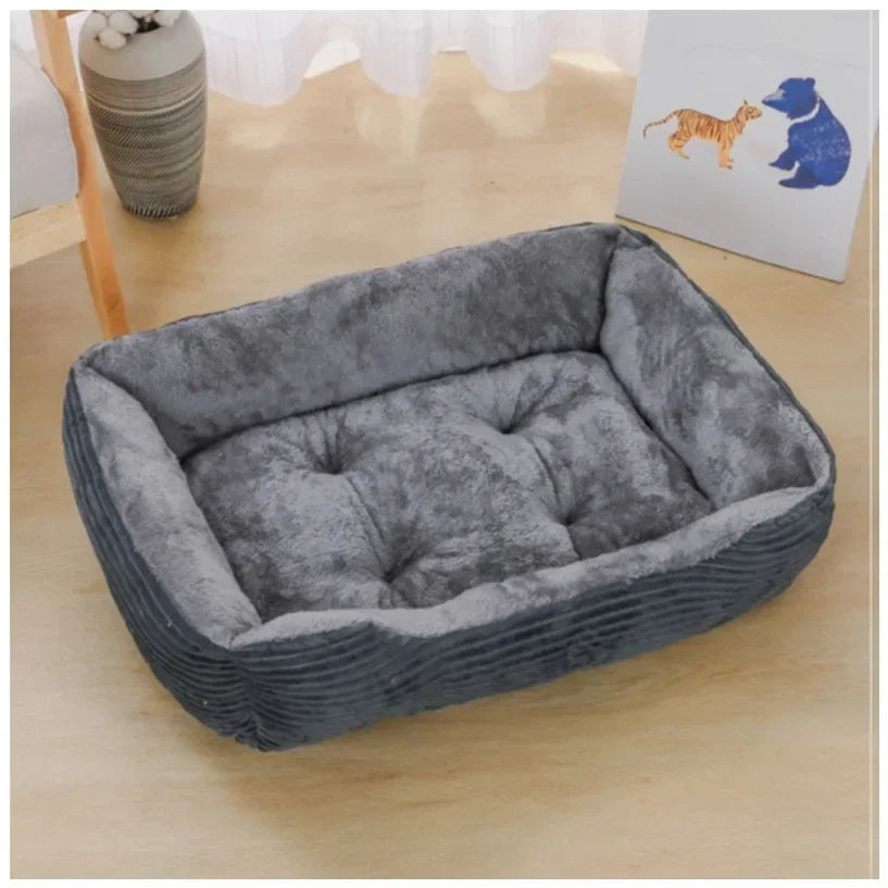 Square Dogs Bed, Dog Pet Accessories, Plush Calming Sofa Bed Soft Cushion for Little Small & Medium Cats Dogs