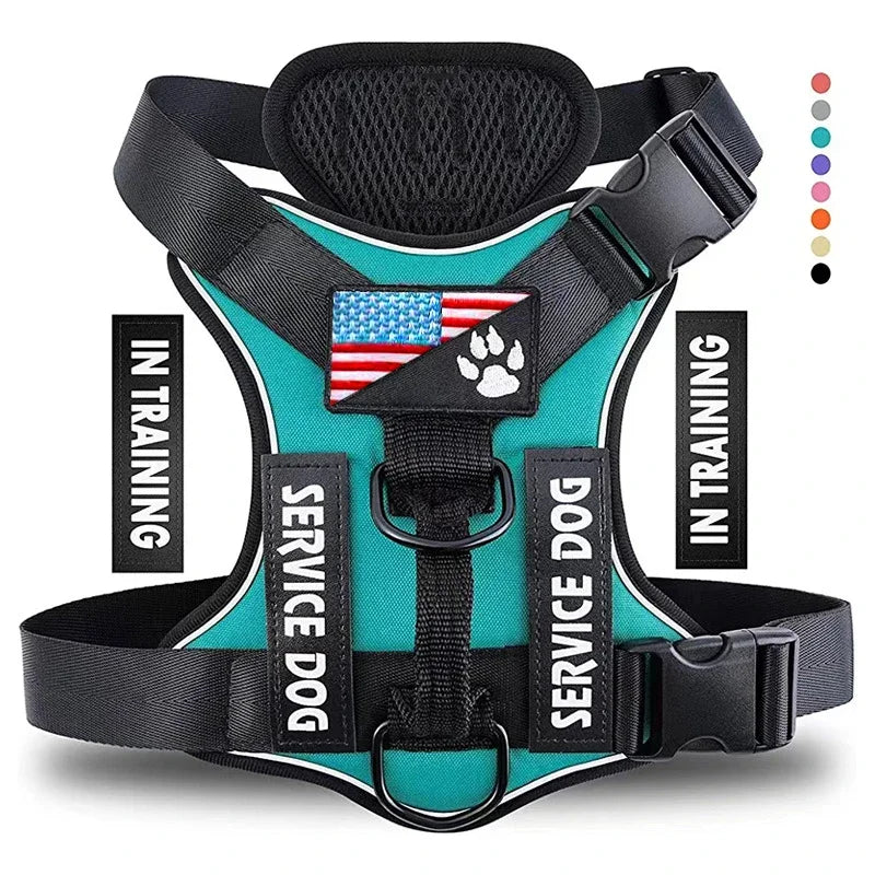 Reflective Dog Vest Harness with 5 Patches